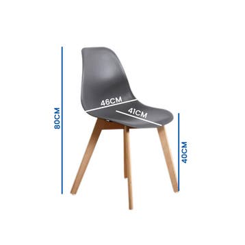 4x KITO stoel grijs | Polypropyleen | Laatste Stuks!, Huis en Inrichting, Stoelen, Nieuw, Ophalen of Verzenden, Vier, Hout