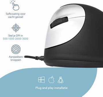 R-Go HE Break ergonomische muis verticale muis met, Ophalen of Verzenden, Nieuw, R-Go Tools