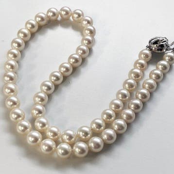 Halsketting Zilver Parel - PSLAkoya8,0-8,5mm, Nieuw