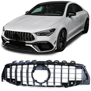 Sport Gril Glans Zwart Met Chroom Mercedes CLA C118 J95, Nieuw, Voor, Mercedes-Benz