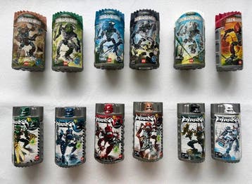 Lego Set - Bionicle - Collection of 12 Canisters : Piraka -, Nieuw