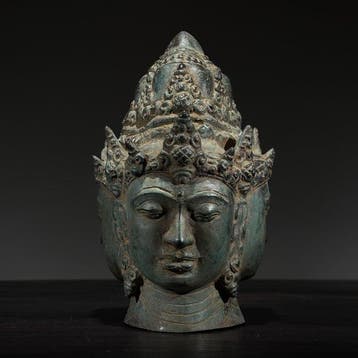 sculptuur, NO RESERVE PRICE - Three Faces, One Self - 22 cm