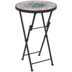 TRUUSK Inklapbare Bijzettafel met Mozaïek-Design - Ø35,5 x 5, Verzenden, Nieuw