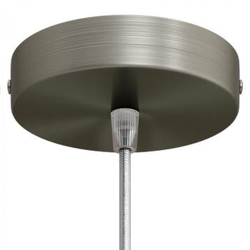 Plafondkap Geborsteld Titanium 1 uitgang, Nieuw