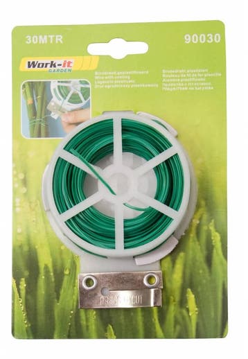 Binddraad geplastificeerd met afsnijmesje groen, Doe-het-zelf en Verbouw, Verzenden, Nieuw