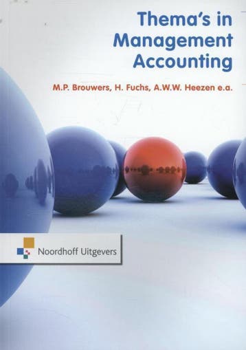 9789001823986 Themas in management accounting RUG, Boeken, Verzenden, Zo goed als nieuw, P. de Boer