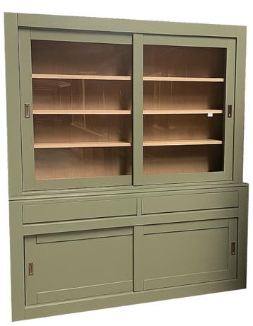 Buffetkast Design Engels groen met eiken interieur 200cm, Ophalen of Verzenden, Nieuw