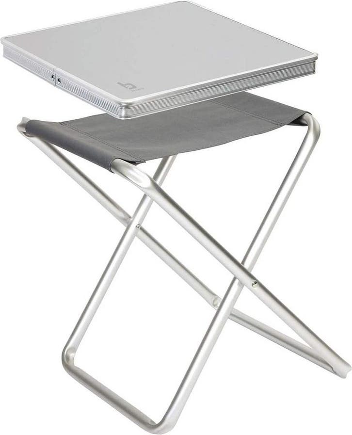 Bo-Camp - Krukje + oplegblad - Inklapbaar - Grijs, Caravans en Kamperen, Kampeeraccessoires, Zo goed als nieuw, Ophalen of Verzenden