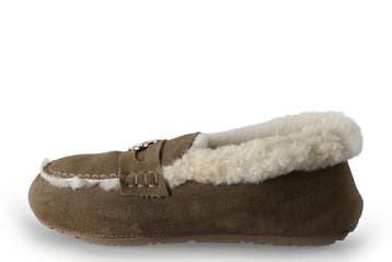 Manfield Pantoffels in maat 38 Bruin, Kleding | Dames, Bruin, Verzenden, Zo goed als nieuw, Pantoffels of Sloffen