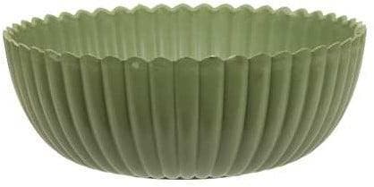 Bowl Fruitschaal met ribbels Soft Groen 20x7,5 cm, Huis en Inrichting, Woonaccessoires | Kunstplanten en Kunstbloemen, Nieuw, Ophalen of Verzenden