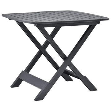 vidaXL Tuintafel inklapbaar 79x72x70 cm kunststof antraciet, Verzenden, Nieuw, Kunststof