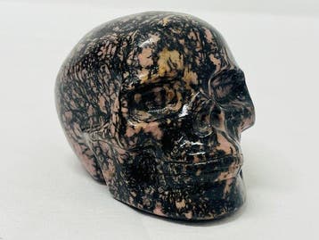 rhodoniet Schedel - Hoogte: 6 cm - Breedte: 7.5 cm- 427 g -