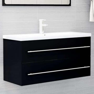 vidaXL 804719  Wastafelkast 100x38,5x48 cm bewerkt hout, Verzenden, Nieuw, Wastafelkast, Minder dan 100 cm