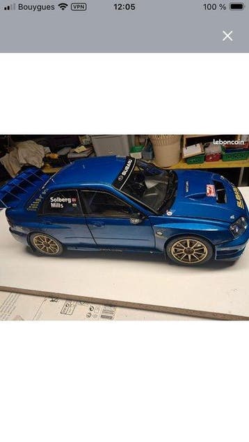 IXO 1:8 - Model raceauto - Subaru impreza, Nieuw