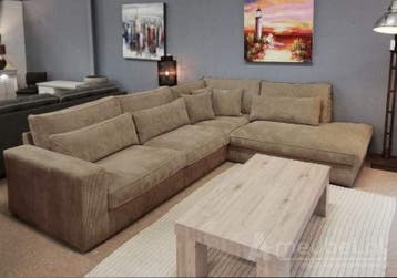 Hoekbank Terheijden - hoekbanken - Beige, Huis en Inrichting, Nieuw, Stof