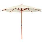 vidaXL Parasol 300x258 cm zandwit, Verzenden, Nieuw, 3 tot 4 meter