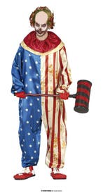 Killer clown Amerika kostuum, Verzenden, Nieuw, Feestartikel