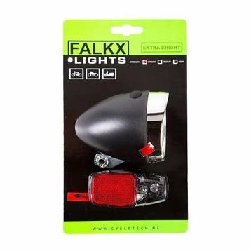 Falkx LED Fietsverlichting set - Batterijen, Verzenden, Nieuw
