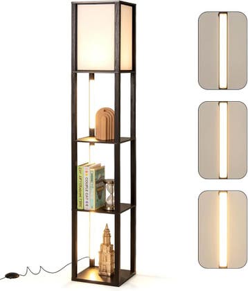 Vloerlamp - Staande lamp - 163 cm - Zwart - COSTWAY, Verzenden, Zo goed als nieuw