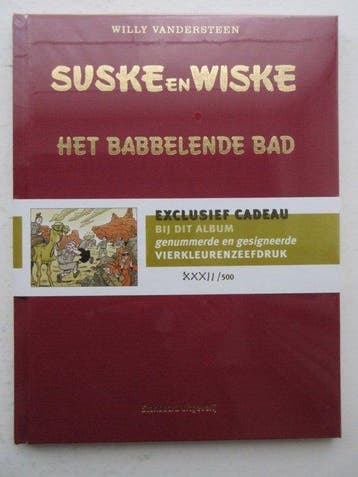 Suske en Wiske 287 B - Het babbelende bad - Luxe linnen HC -, Nieuw
