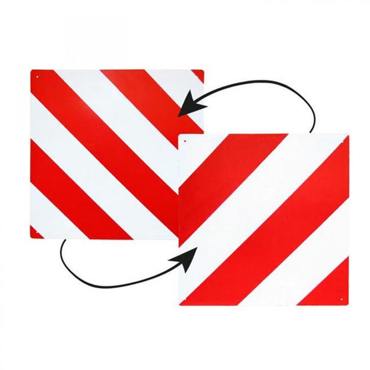 Gevarenplaat Aluminium Dubbelzijdig Italië/Spanje, Caravans en Kamperen, Camper-accessoires, Nieuw, Ophalen of Verzenden