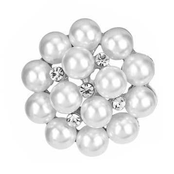 Fako Bijoux - Broche - Parel Kristal Angelina - 25x25mm -, Verzenden, Nieuw