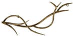Decoratief beeld of figuur Wandvers. Gewei Arnott Grijs 60cm, Ophalen of Verzenden, Nieuw
