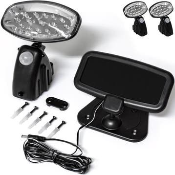 LED Solar Wandlamp Set van 2 Bewegingsmelder (Verlichting), Verzenden, Nieuw