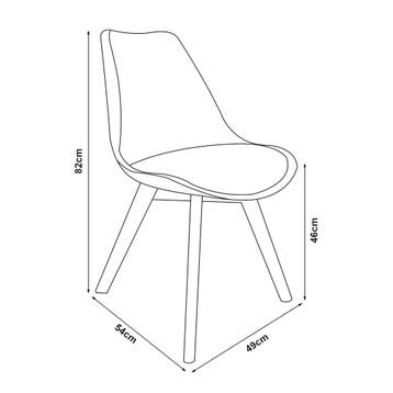 Eetkamerstoelen Fläten set van 2 stuks kunstleer blauw en na, Verzenden, Nieuw