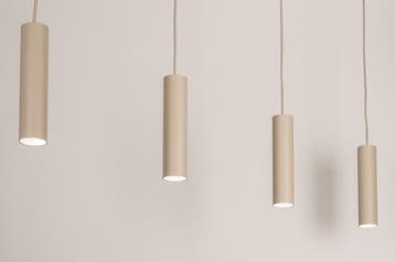 Rietveld Hanglampen - Beige, Zand - Metaal, Aluminium, Verzenden, Nieuw