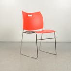 Vergaderstoel Casala Carver - Rood - Buisframe onderstel, Ophalen of Verzenden, Nieuw