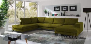 U-Bankstel Stroe - loungebanken - Groen, Nieuw, 150 cm of meer, Stof, 300 cm of meer