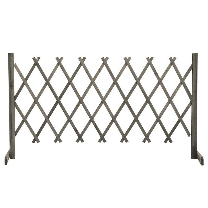 vidaXL Tuinlatwerk 150x80 cm massief vurenhout grijs, Tuin en Terras, Schuttingen, Nieuw, Hout, Minder dan 1 meter, Verzenden