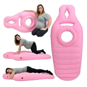 Opblaasbaar Zwangerschapskussen met Buikuitsparing 170x65, Kinderen en Baby's, Babyvoeding en Toebehoren, Verzenden, Nieuw