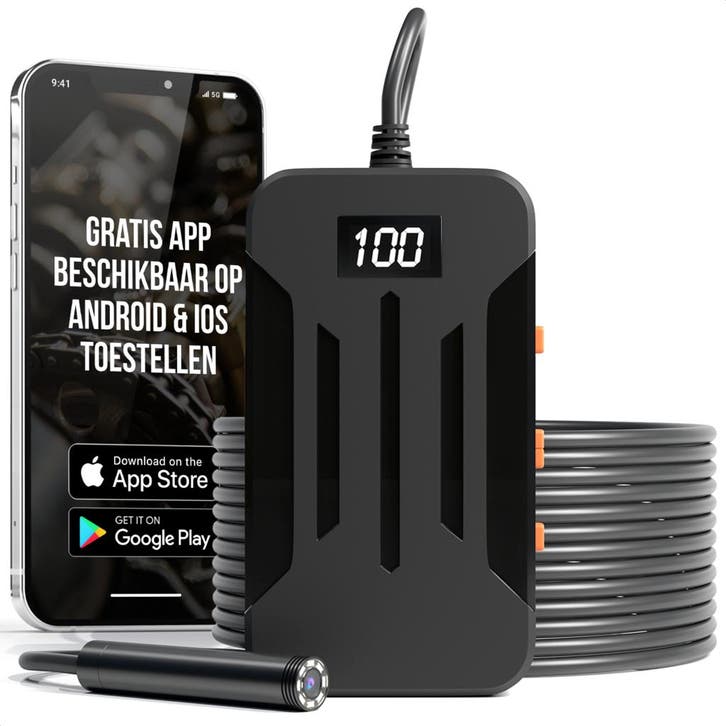 Strex Inspectiecamera 5M - Android/IOS - IP68 Waterdicht, Doe-het-zelf en Verbouw, Meetapparatuur, Nieuw, Verzenden