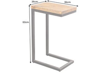 Massief houten bijzettafel GASTON 65cm naturel mangohout, Ophalen of Verzenden, Nieuw