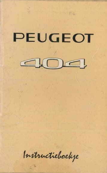 1968/69 Peugeot 404 Instructieboekje Handleiding Nederlands, Auto diversen, Verzenden