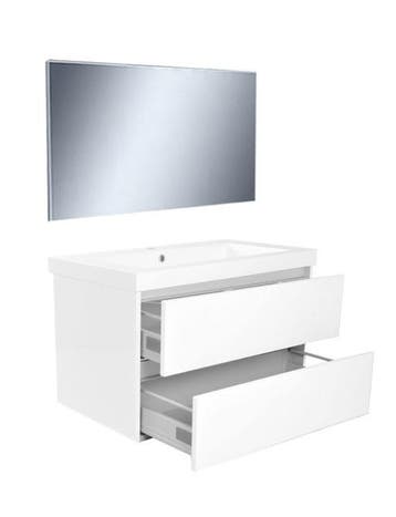 Vision meubelset (incl. spiegel) 80 cm wit, Verzenden, Nieuw