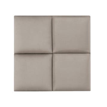 Gestoffeerde wandpanelen Carpino set van 4 fluweel 30x30 cm, Verzenden, Nieuw