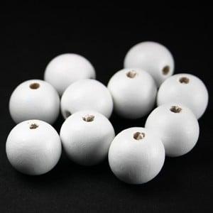 20 x ronde houten kraal 8mm wit (8 mm houten kralen, Kralen), Ophalen of Verzenden, Nieuw, Kraal