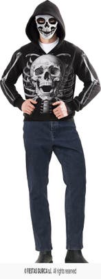 Skeleten Trui met masker, Verzenden, Nieuw, Feestartikel