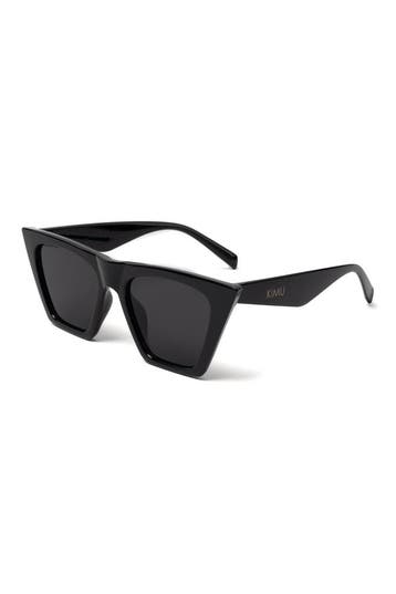 KIMU® Cat Eye Groot Vierkant Zonnebril Zwart Montuur Zwarte, Ophalen of Verzenden, Nieuw, Feestartikel, Carnaval