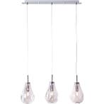Brilliant drops - hanglamp met drie lampen - rookglas -, Verzenden, Nieuw