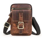 BUGOLINI Potens – Echt Lederen Schoudertas Met 4 Vakken, Sieraden, Tassen en Uiterlijk, Tassen | Reistassen en Weekendtassen, Nieuw