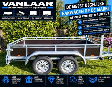 NIEUW de beste aanhangwagen  Enkelas of Tandemasser, Auto diversen, Verzenden, Nieuw