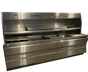 Nog niet gereviseerd - Kiremko bakwand friteuse 9 manden HR, Zakelijke goederen, Ophalen of Verzenden, Gebruikt
