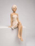Beeld, Elegant wellness sculptuur van zittende dame –, Antiek en Kunst