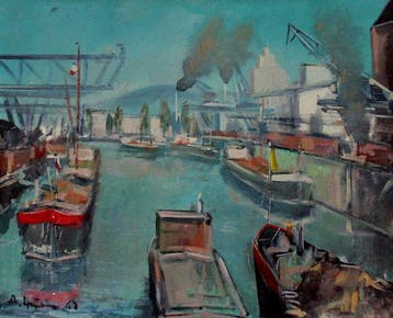 Lothar Albert (1902-1972) - Harbour scene