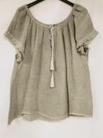 Boho top van linnen met raglan mouwen - ronde hals met, Kleding | Dames, Nieuw