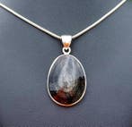 Prachtige zilveren obsidiaan. Hoge kwaliteit. Hanger van 925